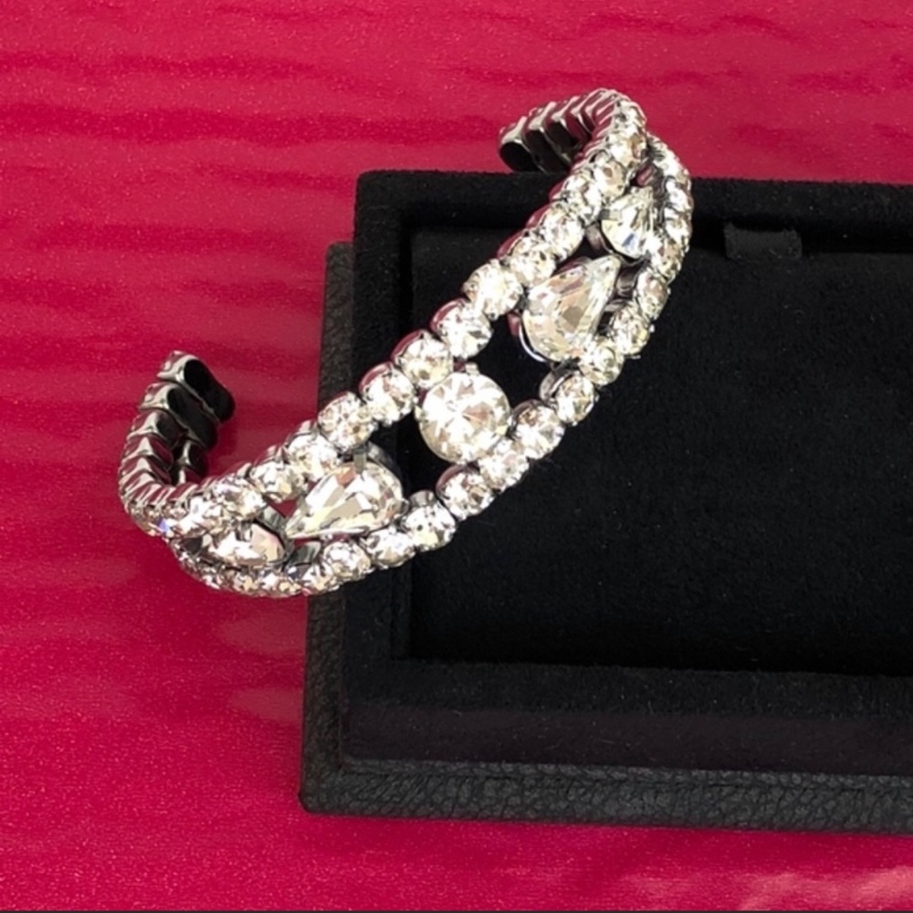 Antique Crystal Bling Large Stones Tennis Bracelet